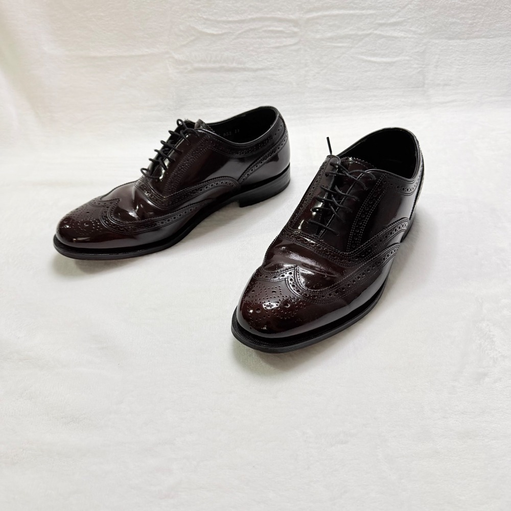 Florsheim Mens Wingtip Oxfords Burgundy Leather Brogue Dress Shoes‎ 8.5 E